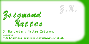 zsigmond mattes business card